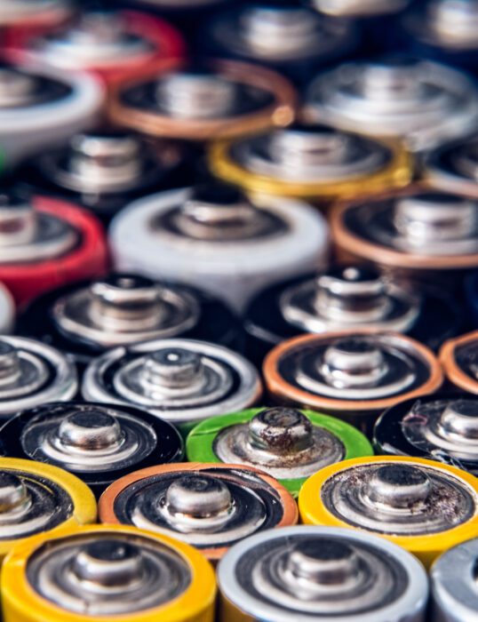 A collection of AA batteries.