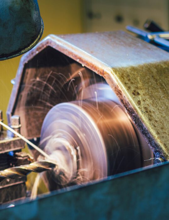 Manufacturing machinery running.