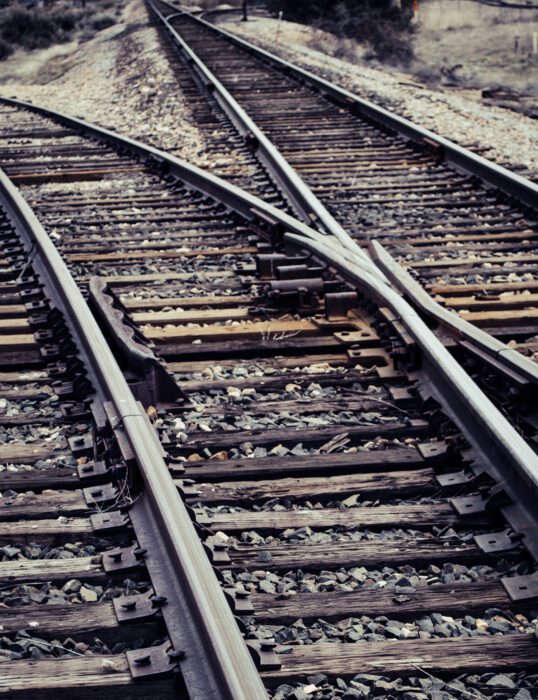 Railway tracks.