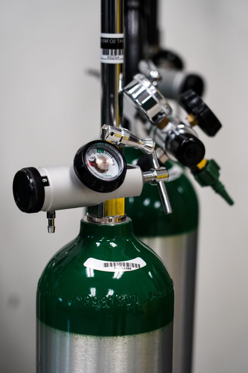 Three canisters of compressed air.