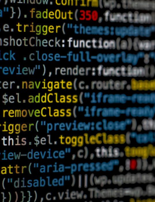 A computer screen showing programming code.