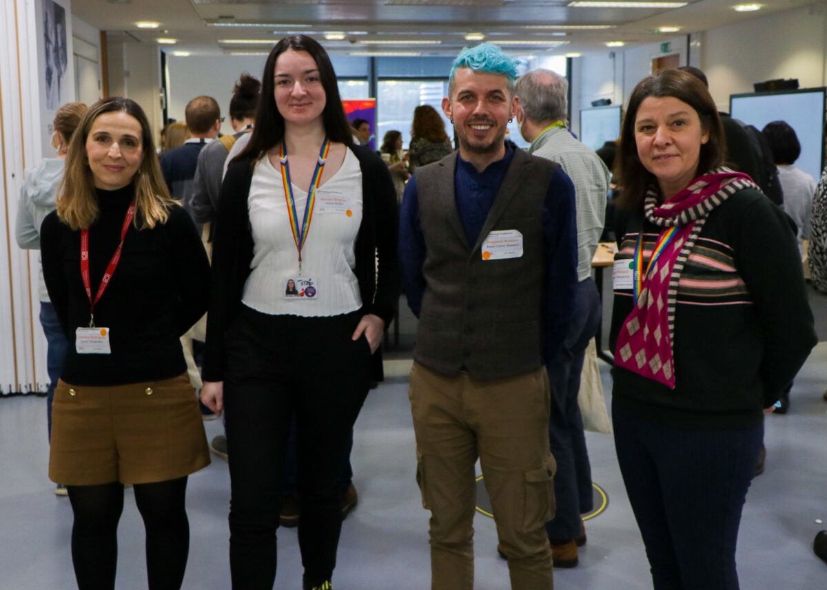 Denisa with her colleagues at a conference.