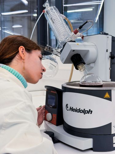 Young women running a test in a lab